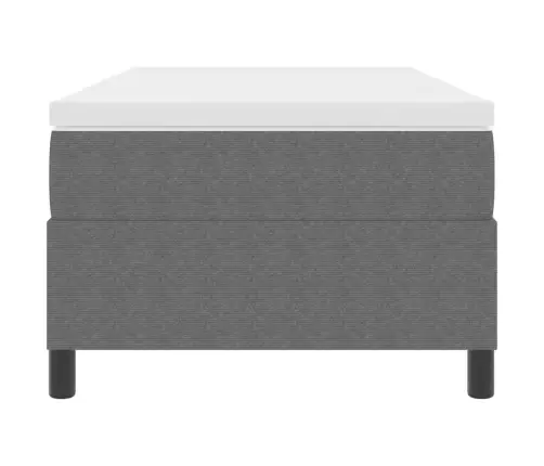 Box Spring Gulta Ar Matraci Gaišpelēkā Krāsā, 90 X 200 Cm, Kordūru Audums Vidaxl