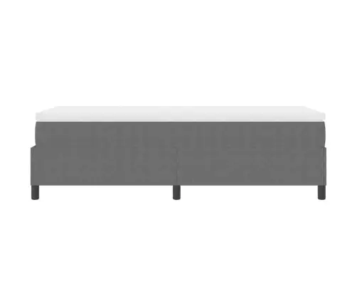 Box Spring Gulta Ar Matraci Gaišpelēkā Krāsā, 90 X 200 Cm, Kordūru Audums Vidaxl