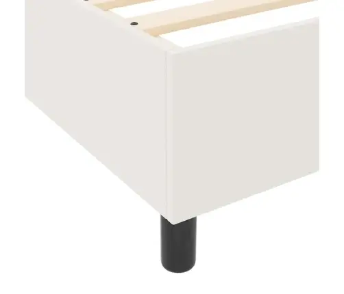 Kastītes Atsperu Gulta Krēmkrāsa Un Balta 203 X 90 X 60 Cm Vidaxl