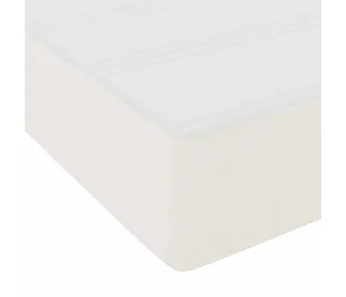 Kastītes Atsperu Gulta Krēmkrāsa Un Balta 203 X 90 X 60 Cm Vidaxl