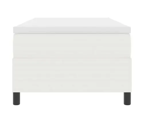 Kastītes Atsperu Gulta Krēmkrāsa Un Balta 203 X 90 X 60 Cm Vidaxl