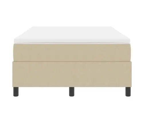 Kastītes Atsperu Gulta Gaiši Pelēks Un Balts 120 X 190 Cm Vidaxl