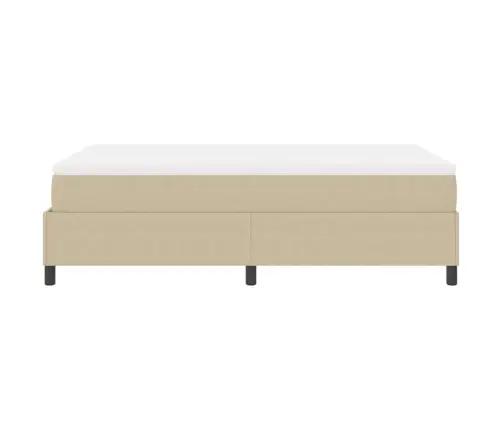 Kastītes Atsperu Gulta Gaiši Pelēks Un Balts 120 X 190 Cm Vidaxl