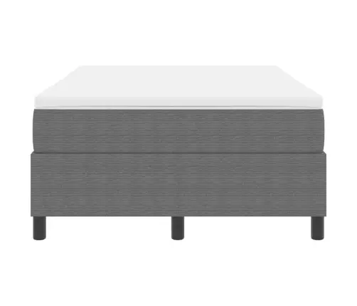 Kastītes Atsperu Gulta Gaiši Pelēks Un Balts 203 X 120 X 60 Cm Vidaxl