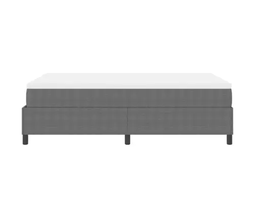 Kastītes Atsperu Gulta Gaiši Pelēks Un Balts 203 X 120 X 60 Cm Vidaxl