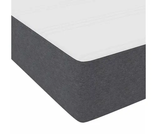 Kastītes Atsperu Gulta Tumši Pelēks Un Balts 203 X 120 X 60 Cm Vidaxl