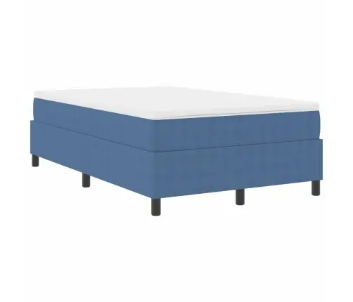 Box Spring Gulta Ar Matraču Zilā Krāsā, 120 X 200 Cm, Kordūras Audums. Vidaxl