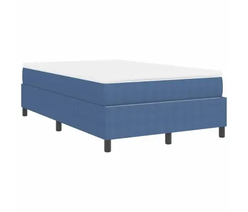 Box Spring Gulta Ar Matraču Zilā Krāsā, 120 X 200 Cm, Kordūras Audums. Vidaxl