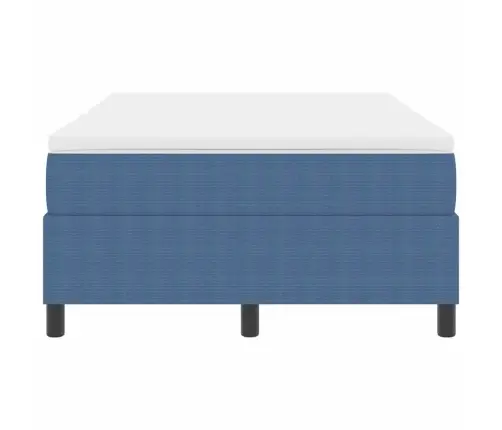 Box Spring Gulta Ar Matraču Zilā Krāsā, 120 X 200 Cm, Kordūras Audums. Vidaxl