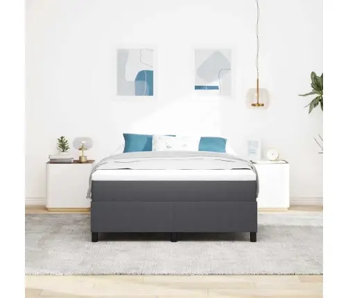 Kaste Ar Matrača Gultu Tumši Pelēkā Krāsā, 140 X 200 Cm, Korduroja Audums Vidaxl