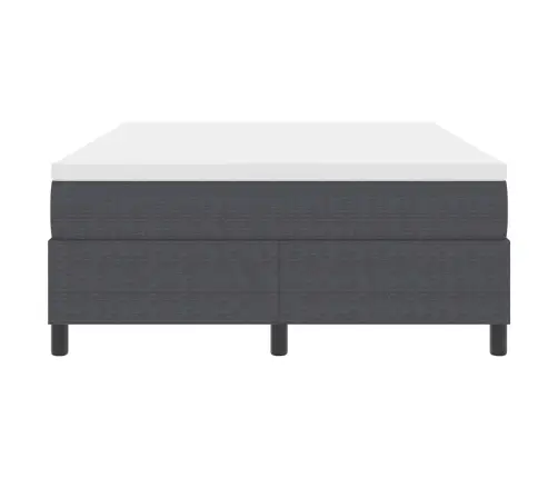 Kaste Ar Matrača Gultu Tumši Pelēkā Krāsā, 140 X 200 Cm, Korduroja Audums Vidaxl