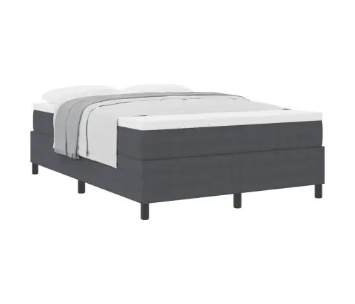 Kaste Ar Matrača Gultu Tumši Pelēkā Krāsā, 140 X 200 Cm, Korduroja Audums Vidaxl