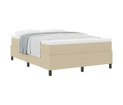 Box Spring Gulta Ar Matraci Gaiši Zaļā Un Pelēkā Krāsā, 140 X 200 Cm, Kordūra Audums Vidaxl