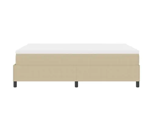 Box Spring Gulta Ar Matraci Gaiši Zaļā Un Pelēkā Krāsā, 140 X 200 Cm, Kordūra Audums Vidaxl