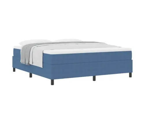 Kastītes Atsperu Gulta Zila Un Balta 180 X 200 Cm Vidaxl