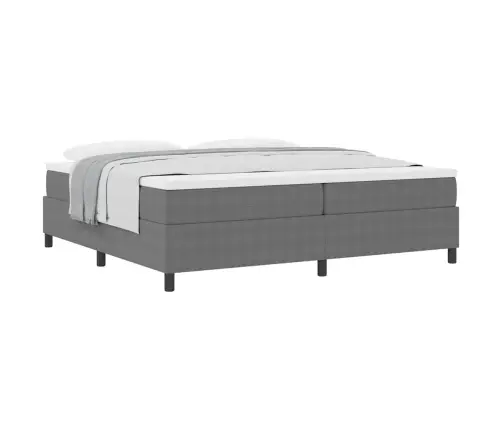 Pavasara Gulta Ar Matraci Gaiši Pelēkā Krāsā, 200 X 200 Cm, Korduroja Audums Vidaxl