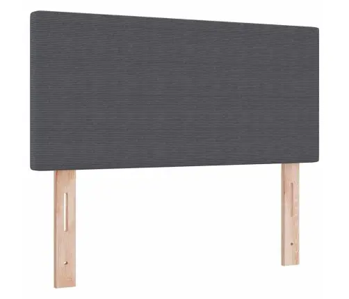 Kastītes Atsperu Gulta Tumši Pelēks Un Balts 203 X 120 X 88 Cm Vidaxl