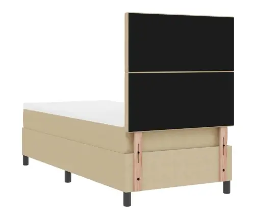 Kastītes Atsperu Gulta Gaiši Pelēks Un Balts 80 X 200 Cm Vidaxl