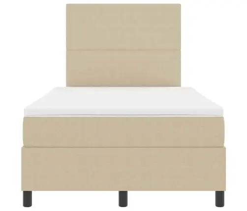 Kastītes Atsperu Gulta Gaiši Pelēks Un Balts 120 X 190 Cm Vidaxl