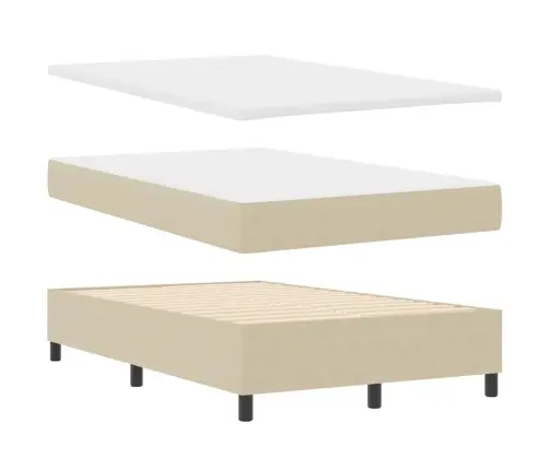 Kastītes Gulta Ar Matraci Gaiši Pelēka 120X200 Cm Zīda Audums Vidaxl