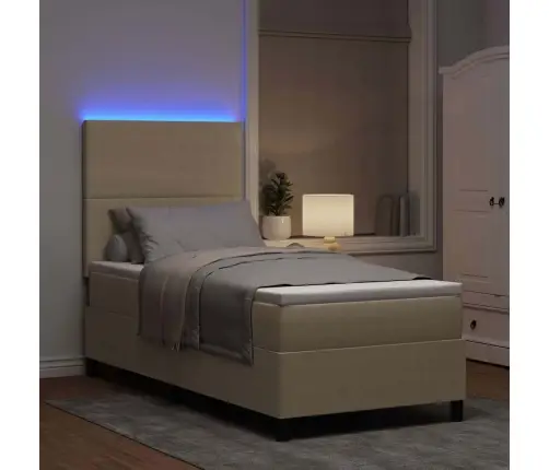 Led Gultas Pamatne Gaiši Pelēks Un Balts 80 X 200 Cm Vidaxl