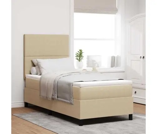 Gultas Rāmis Ar Matraci Un Led Gaismu Zaļgani Pelēks 100X200 Cm Corduroy Audums Vidaxl