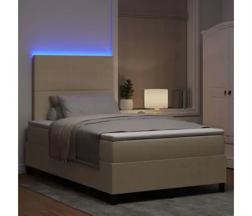 Led Gultas Pamatne Gaiši Pelēks Un Balts 120 X 190 Cm Vidaxl