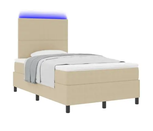 Led Gultas Pamatne Gaiši Pelēks Un Balts 120 X 190 Cm Vidaxl