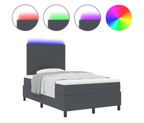 Led Čiužinio Lova Tamsiai Pilka Ir Balta 120 X 200 Cm