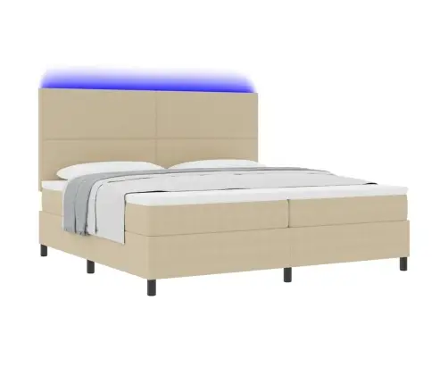 Led Čiužinio Lova Šviesiai Pilka Ir Balta. 200 X 200 Cm