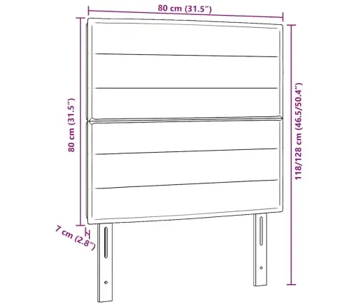 Galvgalis Ar Galvas Klāju Melna 80 Cm Mākslīgā Āda Vidaxl