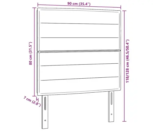 Galvgalis Ar Galvas Klāju Tumši Pelēks 90 Cm Mākslīgā Āda Vidaxl