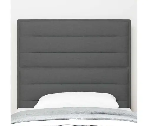 Galvūgalis Su Galvūgalio Tamsiai Pilka 100 Cm Dirbtinė Oda