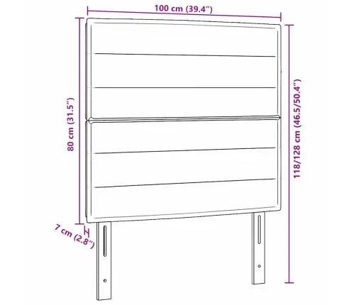 Galvgalis Ar Galvas Klāju Zila 100 Cm Mākslīgā Āda Vidaxl
