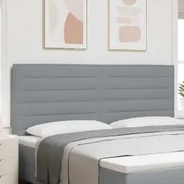 Galvūgalis Su Galvūgalio Šviesiai Pilka 200 Cm Dirbtinė Oda