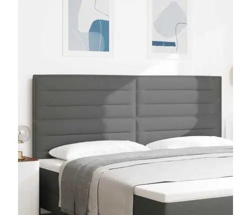 Galvūgalis Su Galvūgalio Tamsiai Pilka 200 Cm Dirbtinė Oda