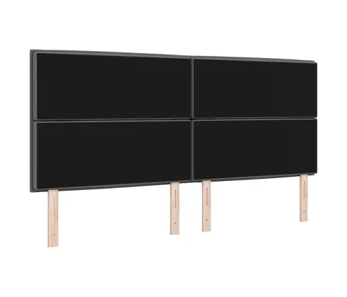 Galvūgalis Su Galvūgalio Tamsiai Pilka 200 Cm Dirbtinė Oda