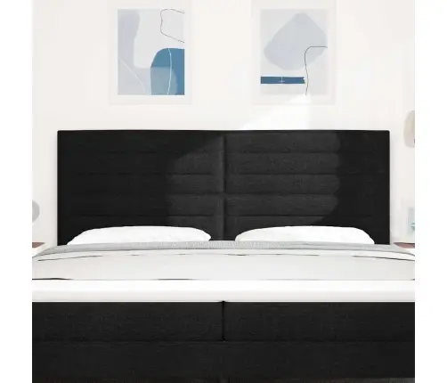 Galvūgalis Su Galvūgalio Juoda 200 Cm Dirbtinė Oda