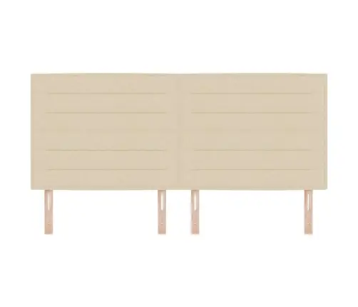 Galvgalis Ar Galvas Klāju Krēmkrāsa 200 Cm Mākslīgā Āda Vidaxl