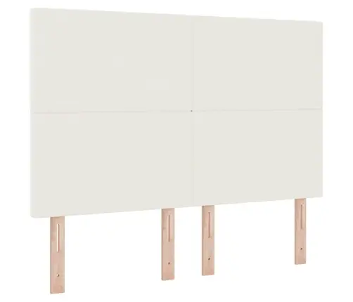 Galvgalis Ar Galvas Klāju Krēmkrāsa 144 Cm Mākslīgā Āda Vidaxl