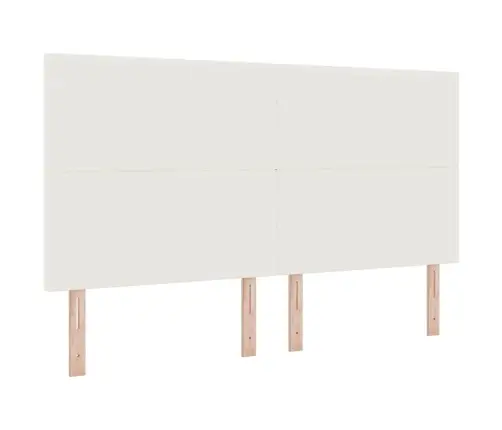 Galvgalis Ar Galvas Klāju Krēmkrāsa 180 Cm Mākslīgā Āda Vidaxl