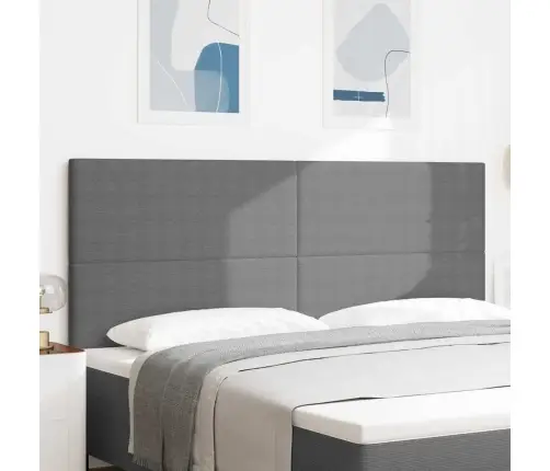 Galvgalis Ar Galvas Klāju Gaiši Pelēks 200 Cm Mākslīgā Āda Vidaxl