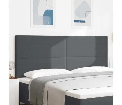 Galvgalis Ar Galvas Klāju Tumši Pelēks 200 Cm Mākslīgā Āda Vidaxl