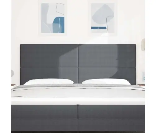 Galvgalis Ar Galvas Klāju Tumši Pelēks 200 Cm Mākslīgā Āda Vidaxl