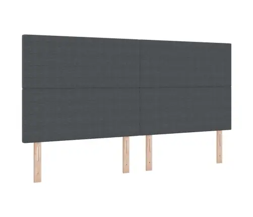 Galvgalis Ar Galvas Klāju Tumši Pelēks 200 Cm Mākslīgā Āda Vidaxl