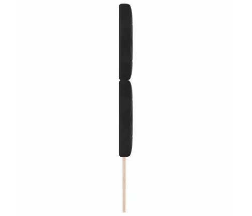 Gultas Galvgaļa Melna Velvet Ar Kristāla Pogām, Tufted, 80 Cm Vidaxl