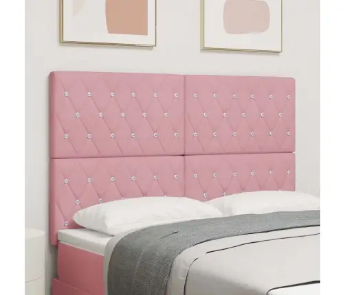 Galvūgalis Su Galvūgalio Rožinė 144 Cm Dirbtinė Oda