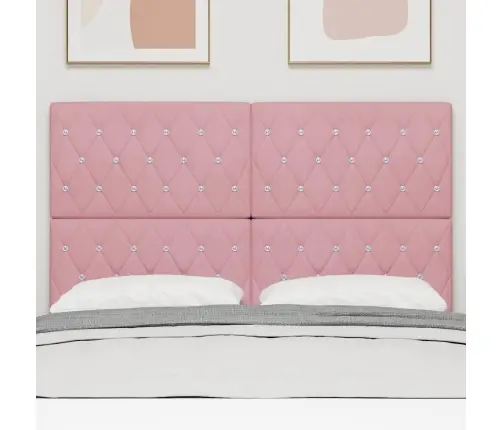 Galvūgalis Su Galvūgalio Rožinė 144 Cm Dirbtinė Oda