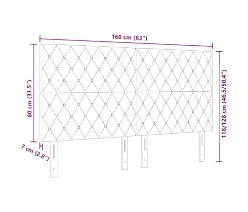 Gultas Galvgaļi Ar Kristāla Pogu - Melnā, 160 Cm, Samta Vidaxl