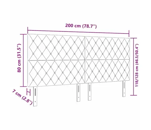 Galvgalis Ar Galvas Klāju Rozā 200 Cm Mākslīgā Āda Vidaxl
